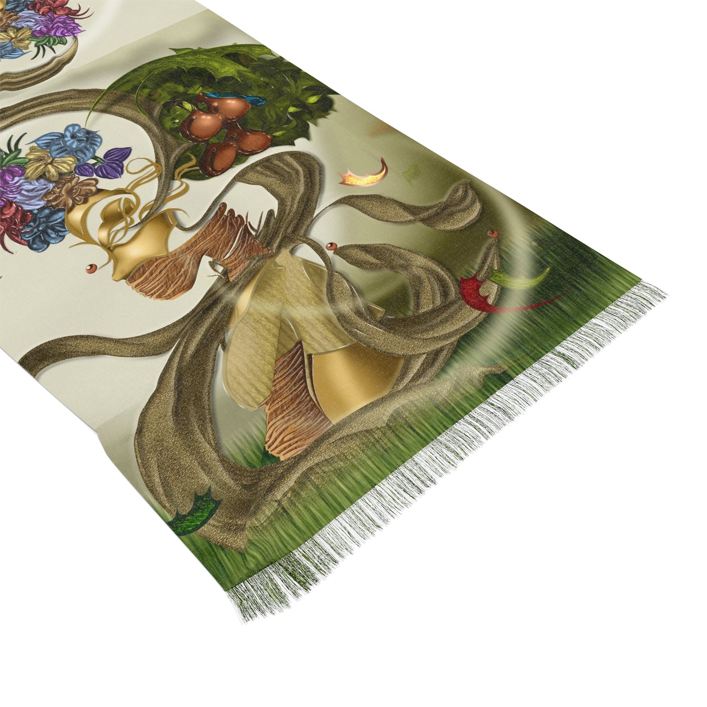 (053.3) Feathered Scarf featuring "Fall Listens"