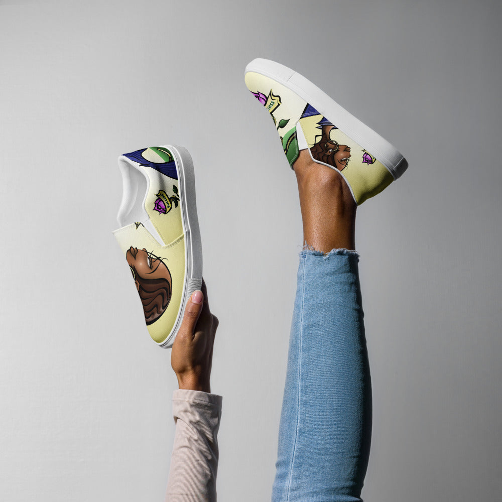 (031l) Women’s "Success" Canvas Slip-ons